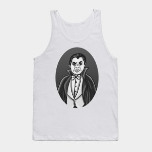 The Count Oval- Black and Gray Tank Top